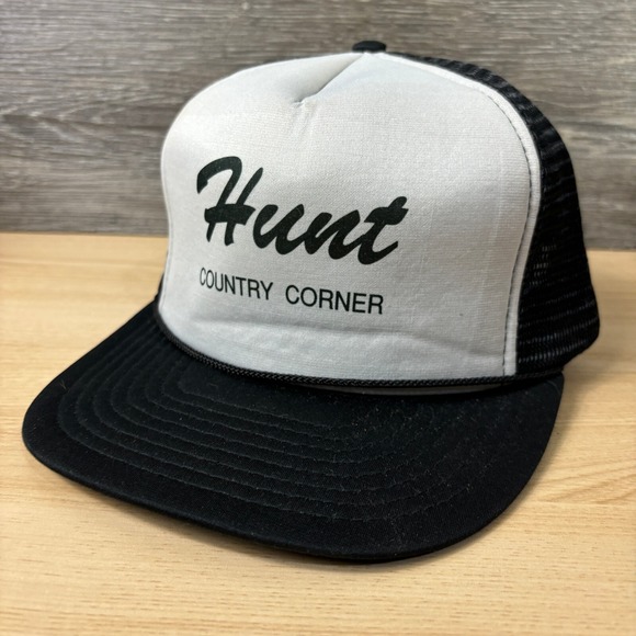 Vintage Hunt Country Corner Hat Cap Snapback Gray Trucker Adjustable - Picture 4 of 11